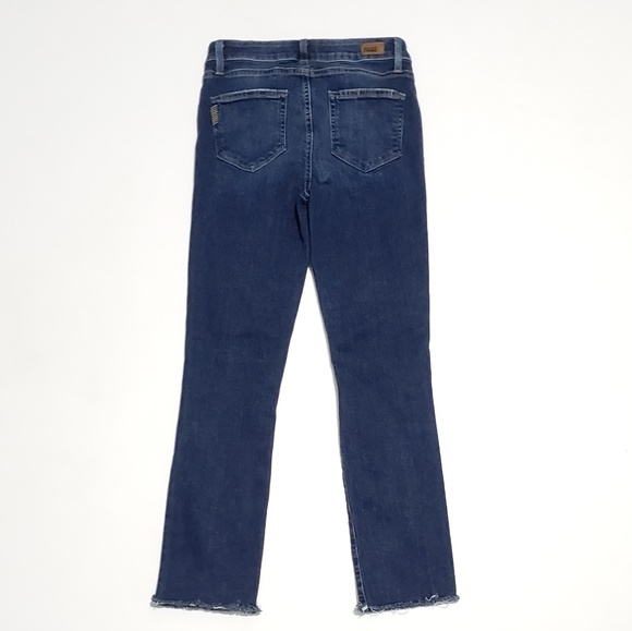 Paige Jacqueline Straight Distressed Raw Hem Jeans - Picture 8 of 8